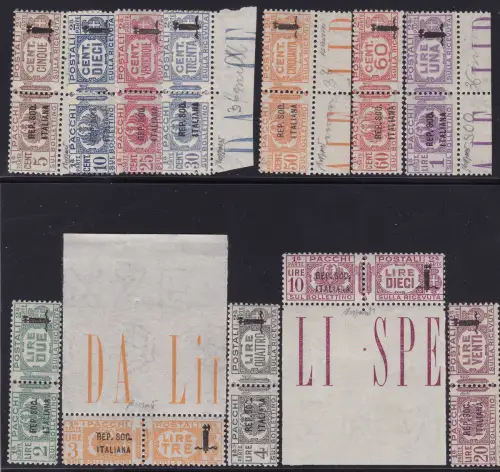 1944 Italienische Sozialrepubblica, Postpakete # 36a/47a Zertifikat Kaffee