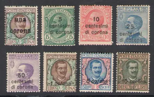 1919-22 Dalmatien, Michetti überdruckt Nr. 1/8 - MNH**