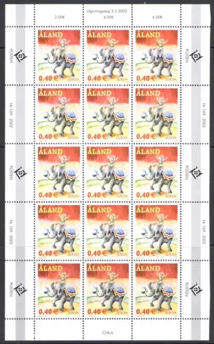 2002 EUROPA CEPT Aland Nr. 1 Kleinbogen - postfrisch **