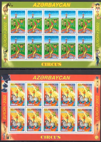 2002 EUROPA CEPT Aserbaidschan Nr. 2 Miniblätter - postfrisch **