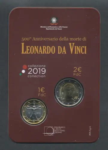 2019 Italien - Republik, Folder - Leonardo da Vinci Nr. 661 - postfrisch **