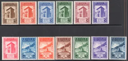 1943 SAN MARINO, Nr. 240/52 Zwanzig Jahre Sammarischer Bündel, nicht ausgegeben - postfrisch **