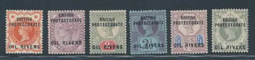 1892 Niger Coast Protectorate SG n. 1/6 British Protectorate Oil River, MH*
