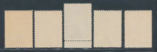 1938 Papua, Stanley Gibbons Nr. 158/62, komplette Serie, postfrisch**