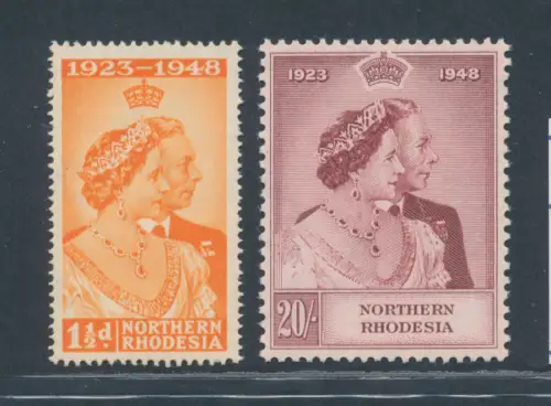 1948 Nordrhodesien, Stanley Gibbons n. 48/49 - postfrisch**