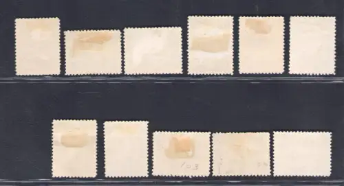 1911 Neufundland, Stanley Gibbons n. 95/105, MH*