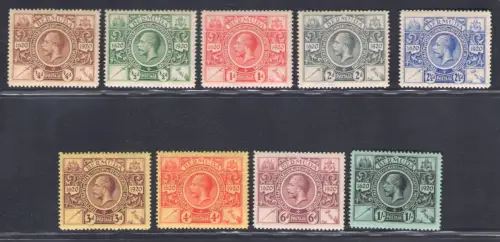 1921 Bermuda, Stanley Gibbons n. 68/76 - MH*
