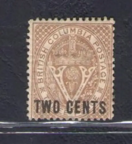 1860 British Columbia - SG Nr. 28 gezähnt 14, MH*