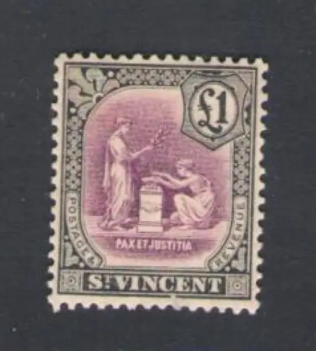1913-17 ST. VINCENT - Stanley Gibbons Nr. 120 - 1£ mauve and black - MNH**