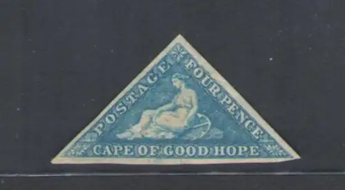 1855-63 Cape of Good Hope, Stanley Gibbons n. 6A 4d. blau - MH*