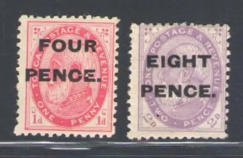 1891 Tonga - Stanley Gibbons Nr. 5/6 - MH*