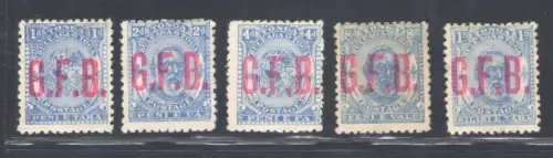 1893 Tonga - Stanley Gibbons Nr. O1/O5 - MH*
