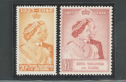 1948 Kenia Uganda Tanganjika - Stanley Gibbons Nr. 157-58 - Royal Silver Wedding - MNH **