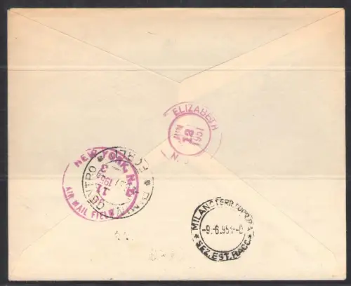 1951 San Marino, Luftpost Nr. 97 - Einschreiben für die USA