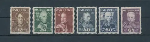 1935 ÖSTERREICH, Nr. 471/476 - Grandi Capi Militari - MNH **