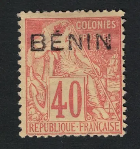 1892 Benin, 40 Cent rot orange #11, MH*