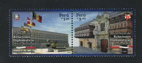 2024 Peru, Gemeinsame Ausgabe mit Italien, Diplomatische Beziehungen, postfrisch **