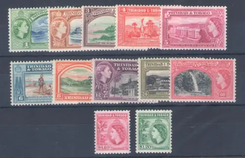1953-59 Trinidad und Tobago - Stanley Gibbons 267/78 - postfrisch **