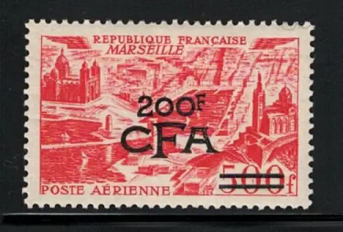 1951 REUNION, Ansichten von Marsilia, Yvert Luftpost # 50, postfrisch **