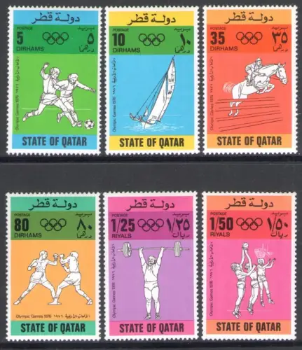 1976 QATAR, SG Nr. 598/03 - Olympische Spiele Montreal - postfrisch **