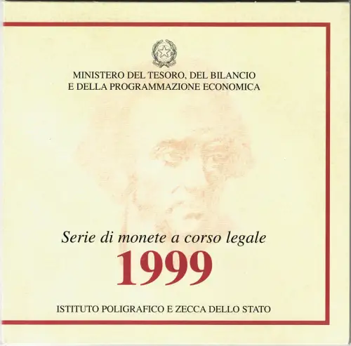 1999 Italien - Divisionsmünze kompletter Jahrgang FDC