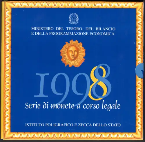 1998 Italien - Divisionsmünze kompletter Jahrgang FDC