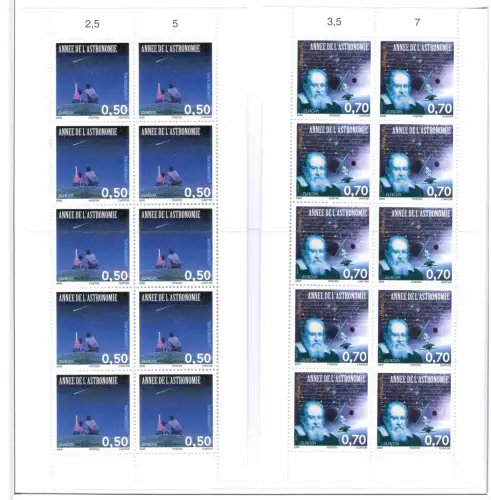 2009 EUROPA CEPT Luxemburg 2 Miniblätter mit 10 Werten Astronomie postfrisch **