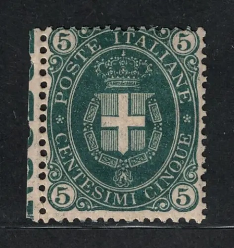 1889 Italien - Königreich, 5 Cent dunkelgrün Nr. 44 - postfrisch **
