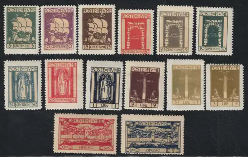 1923 Fluss, # 190/201 + Espress 7/8, komplette Serie, postfrisch **