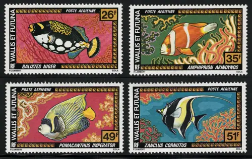 1978 Wallis et Futuna, Yvert Luftpost Nr. 76-79, Fische, 4 Werte, postfrisch **