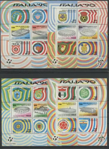 1990 Italia - Repubblica, 6 Foglietti Italia '90 - BF 4/9 - MNH **