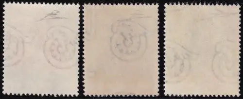 1949 SAN MARINO, Nr. 358/I-360/I, 3 Werte Wasserzeichen Rad III, MNH ** Diena Zertifikat