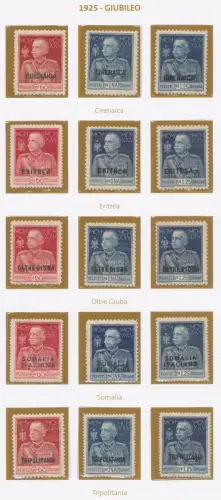 1925-26 Giro Coloniale, Jubiläum des Königs, postfrisch **