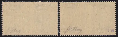 1944 Italienische Sozialrepublik, Kriegspropaganda Nr. 27b/28b Doppelaufdruck Signaturen Oliva