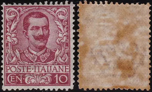 1901 KÖNIGREICH - Nr. 71 Floral 10 Cent. MNH/** BRÜNIERTER GUMMI