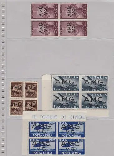 1945-47 VENEZIA GIULIA AMG VG, KOMPLETTE SAMMLUNG in Viertel 31 Werte MNH / ** SEHR GUTE QUALITÄT