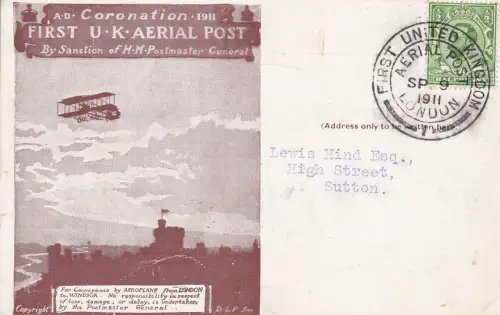 1911 GROSSBRITANNIEN, Erster Flug