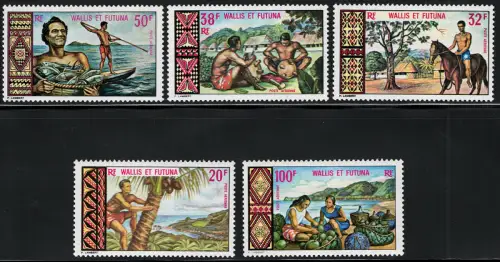 1969 Wallis et Futuna, Luftpost Aspekte der Insel # 33/37, postfrisch **