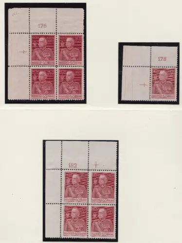 1925-26 Königreich Italien, Nr. 189/191 Serie mit 3 Werten MNH/** mit Tabellennummer