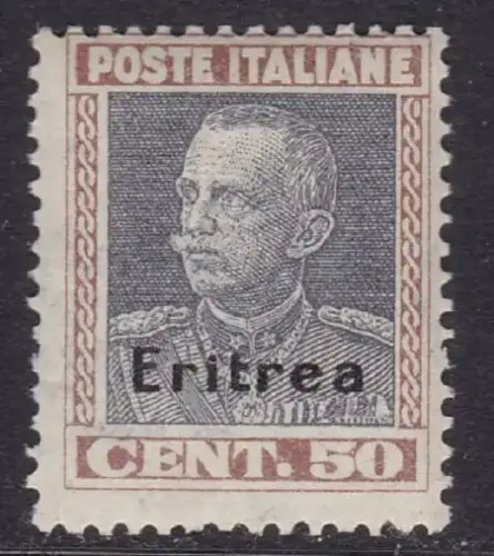 1928 ERITREA, Nr. 128 50c. braun und grau MNH/**