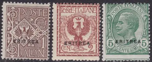 1924 ERITREA, Nr. 77/79 3 Werte postfrisch/**