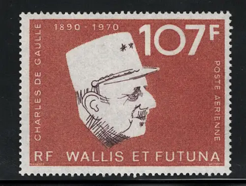 1973 Wallis et Futuna, Yvert Posta Aerea # 48, De Gaulle, postfrisch **