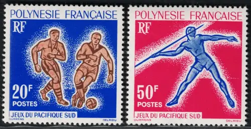 1963 Polynesien, Pazifikspiele, Yvert Nr. 22/23, postfrisch**