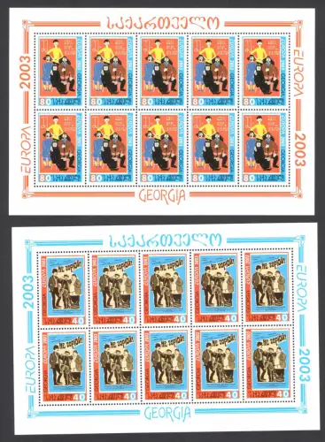 2003 EUROPA CEPT Georgien Nr. 2 Minifogli L'Arte del Manifesto MNH **