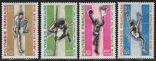 1966 Polynesien, Pazifikspiele, Yvert Nr. 42/45, postfrisch**