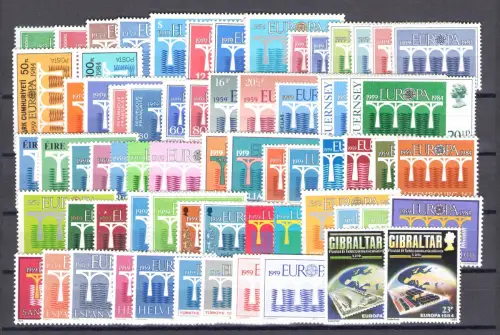 1984 EUROPA CEPT kompletter Jahrgang 25. Jubiläum Cept 35 Länder 69 Werte postfrisch**