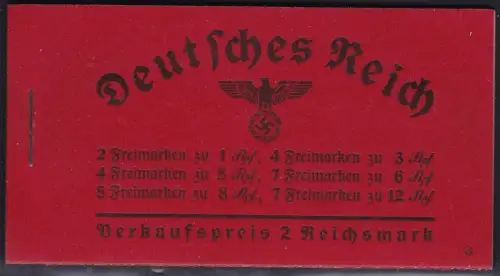 1936 Germania - Deutsches Reich, Michel Hindenburg, MH 36, POSTFRISCH**