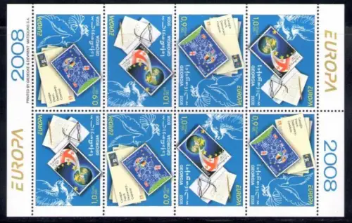 2008 EUROPA CEPT Georgien, 4 Paare, aus Heft, postfrisch**