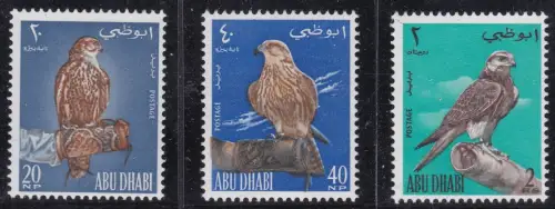 1965 ABU DHABI, Yv. 12/14 3er Set Jagdfalken MNH/**