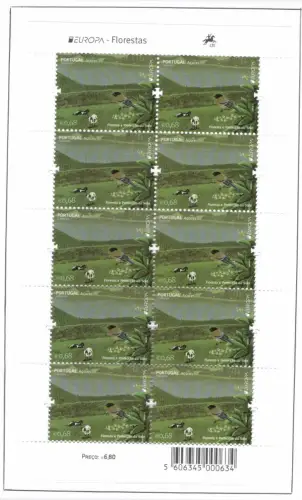 2011 EUROPA CEPT Azoren, 1 Kleinbogen von 10 Serien, Le Foreste, postfrisch **